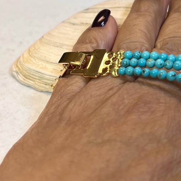 14k Gold Filled. Turquoise. Bracelet - Picture 5 of 5